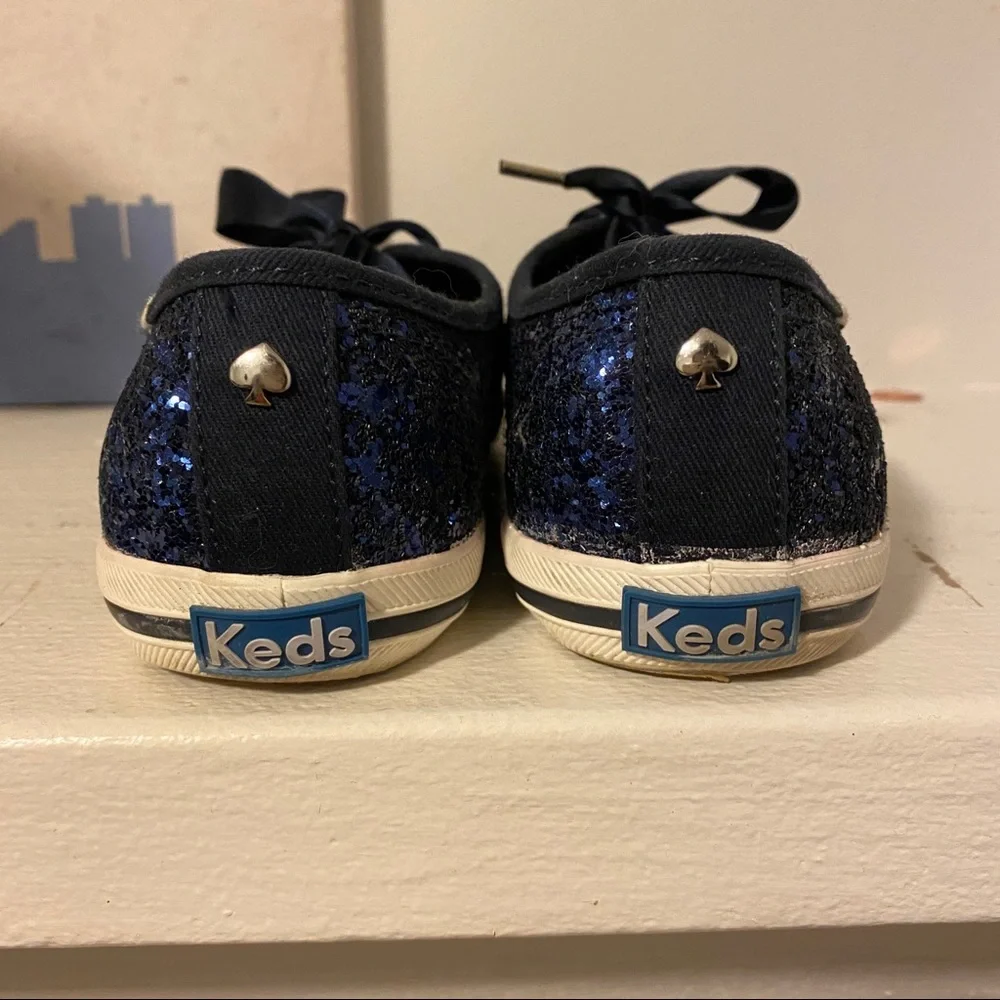 Kate Spade Keds Blue Glitter Sneaker - Picture 13 of 14